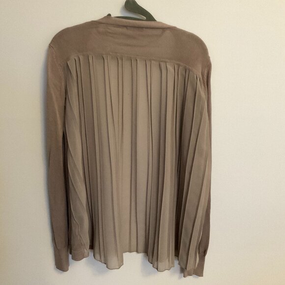 Light Brown Cardigan with Curtain Back Size Small - Picture 1 of 9